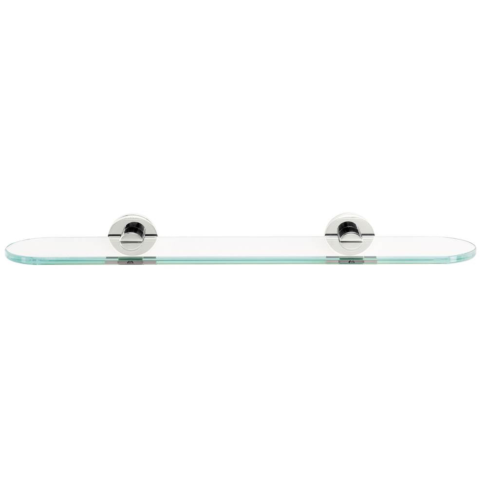 Alno - 18'' Glass Shelf W/Brackets - Polished Chrome