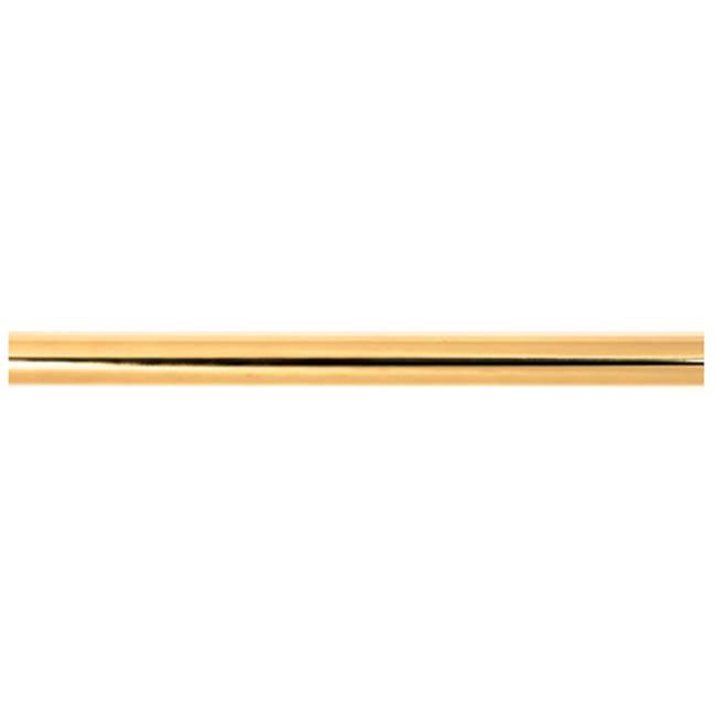 Alno - 6'' Shower Rod Only - Unlacquered Brass