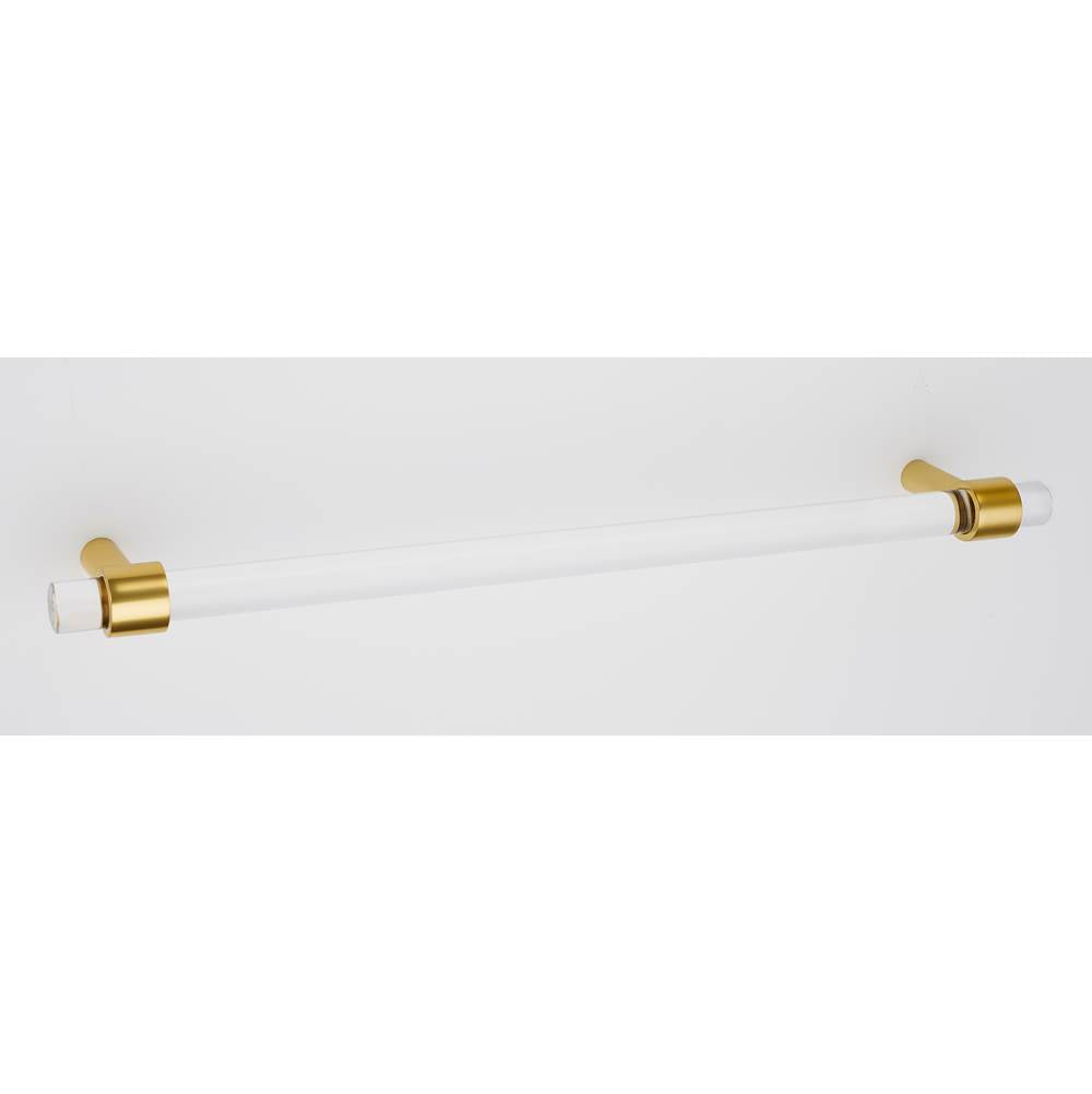 Alno - 12'' Acrylic Pull - Unlacquered Brass