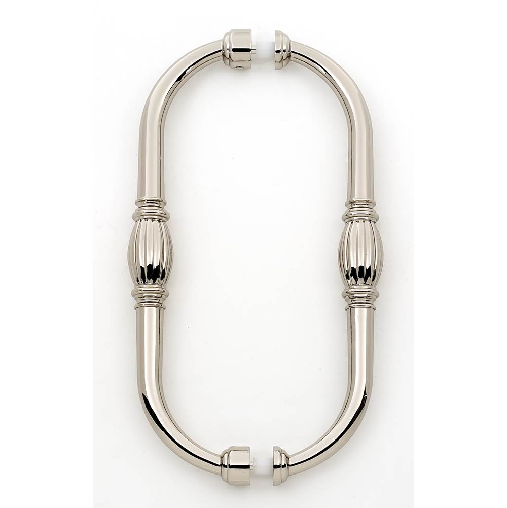 Alno - 8'' Back To Back Glass Door Pull - Polished Nickel