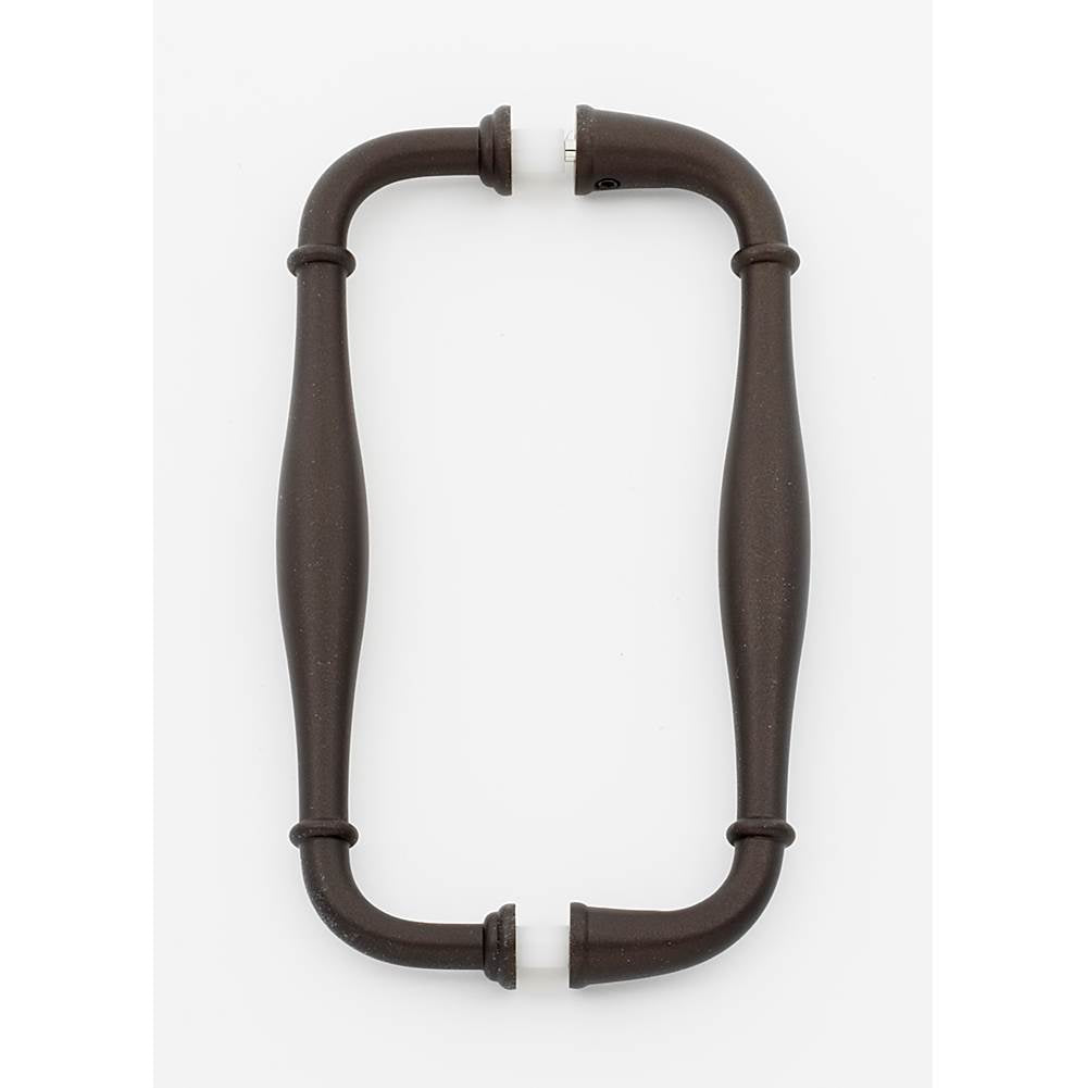 Alno - 6'' Back To Back Glass Door Pull - Chocolate Bronze