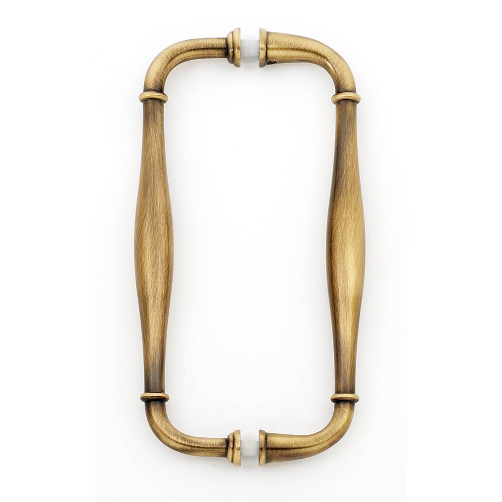Alno - 8'' Back To Back Glass Door Pull - Antique English