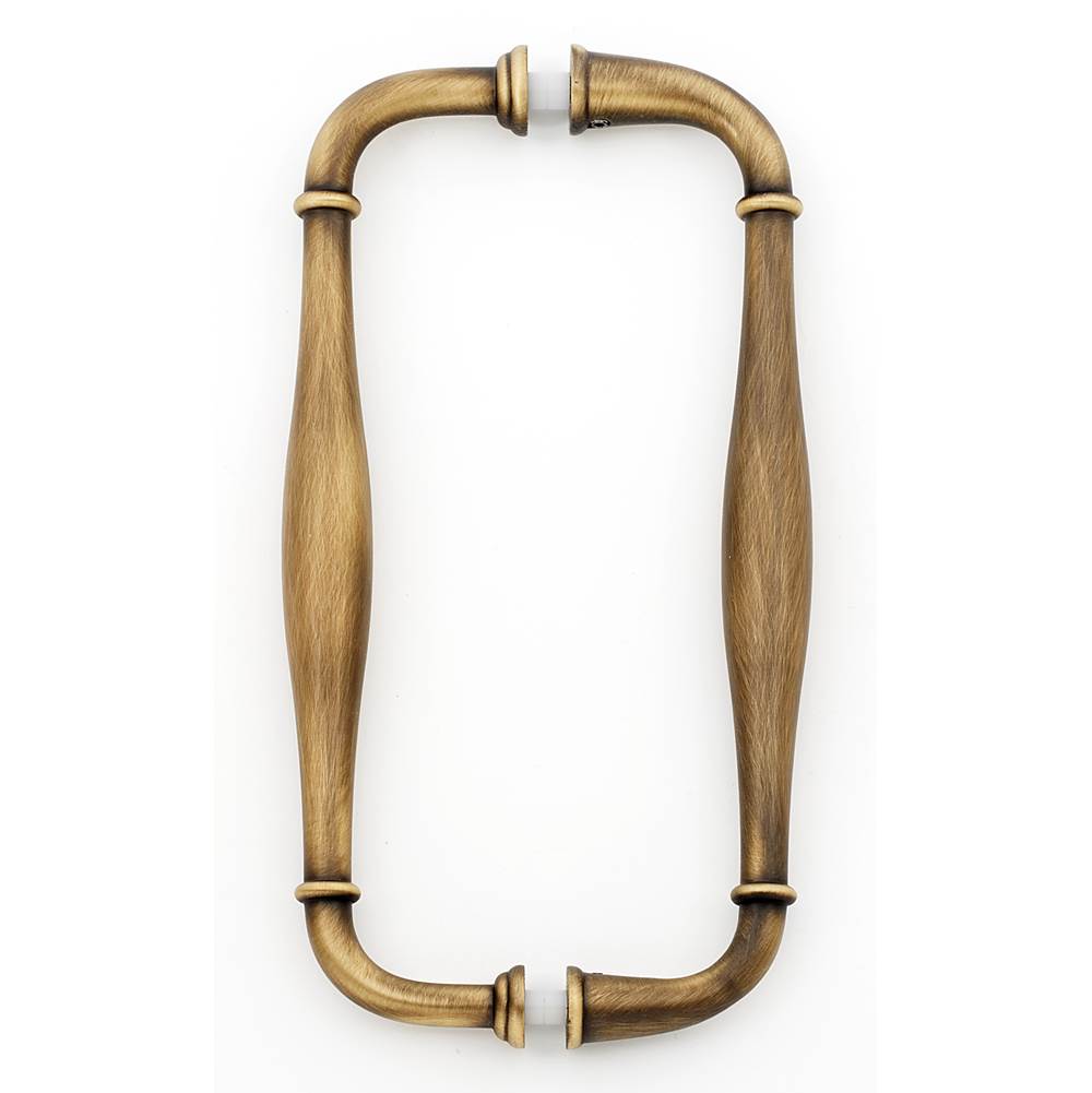 Alno - 8'' Back To Back Glass Door Pull - Antique English Matte