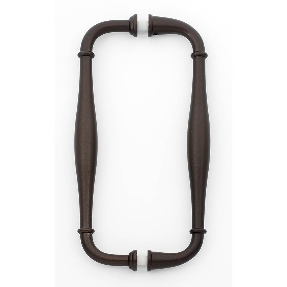 Alno - 8'' Back To Back Glass Door Pull - Chocolate Bronze
