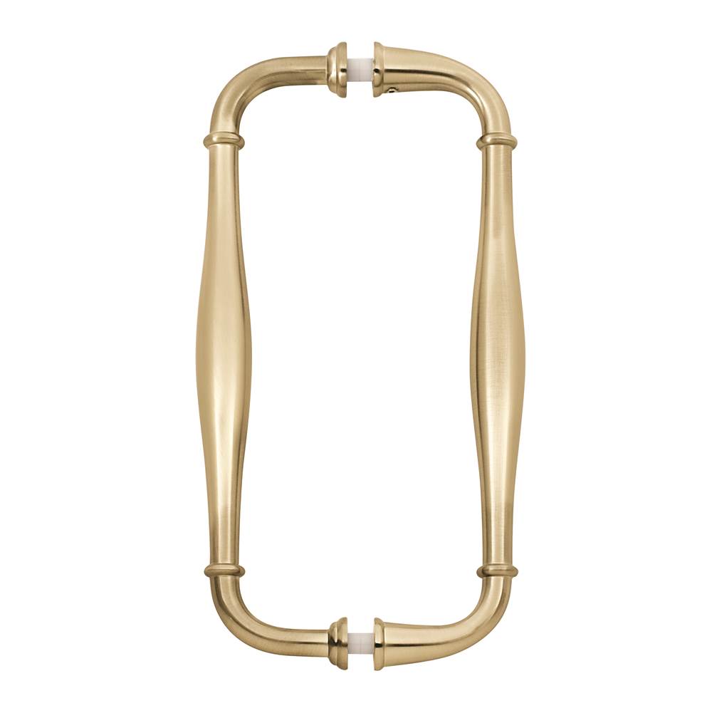 Alno - 8'' Back To Back Glass Door Pull - Satin Brass