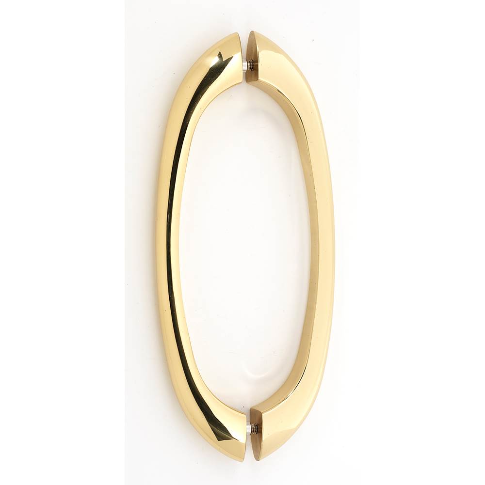 Alno - 8'' Back To Back Glass Door Pull - Unlacquered Brass