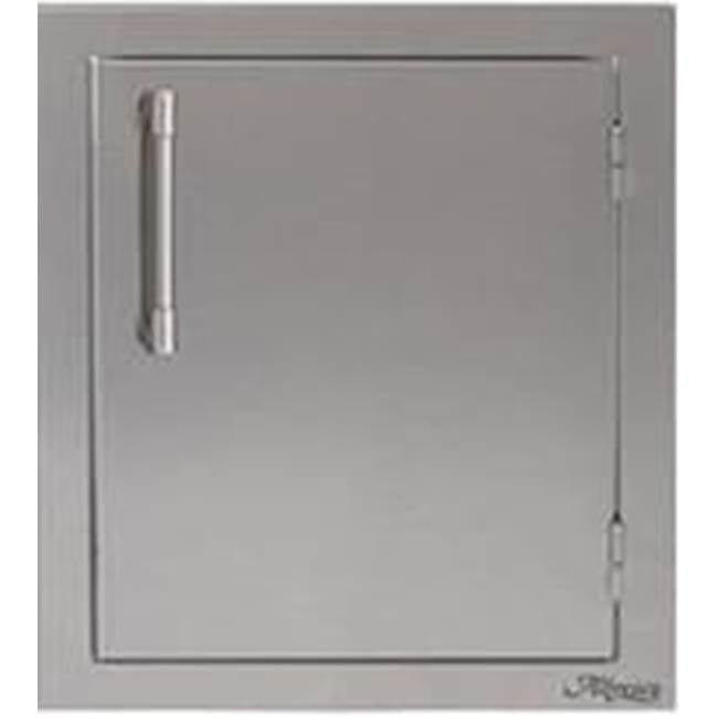 Alfresco - 17'' Single Access Right Door - Jet Black-Matte - Jet Black-Matte