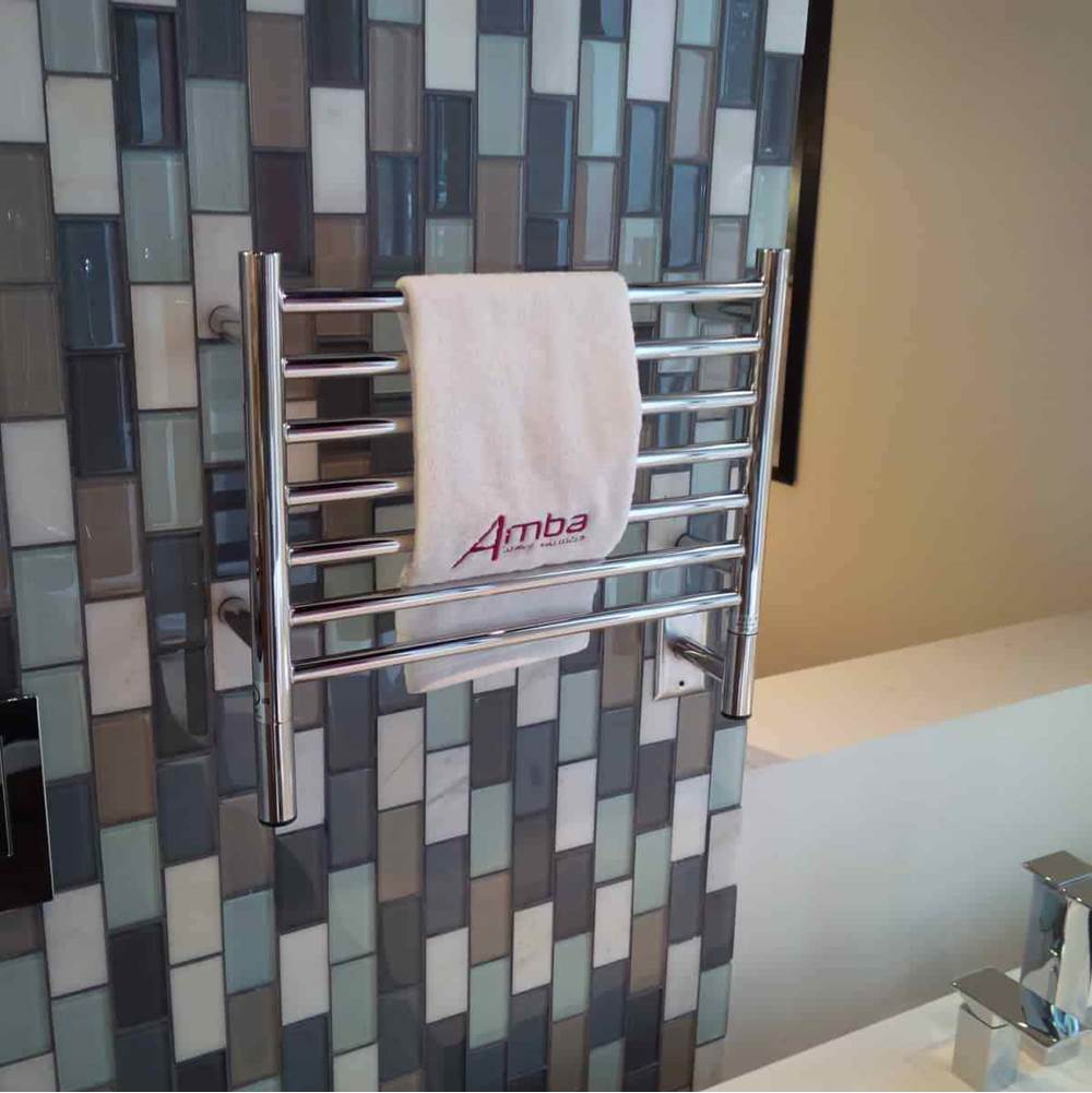 Jeeves Model H Straight 24'' Wide 7 Bar Hardwired Towel Warmer in Oil Rubbed Bronze