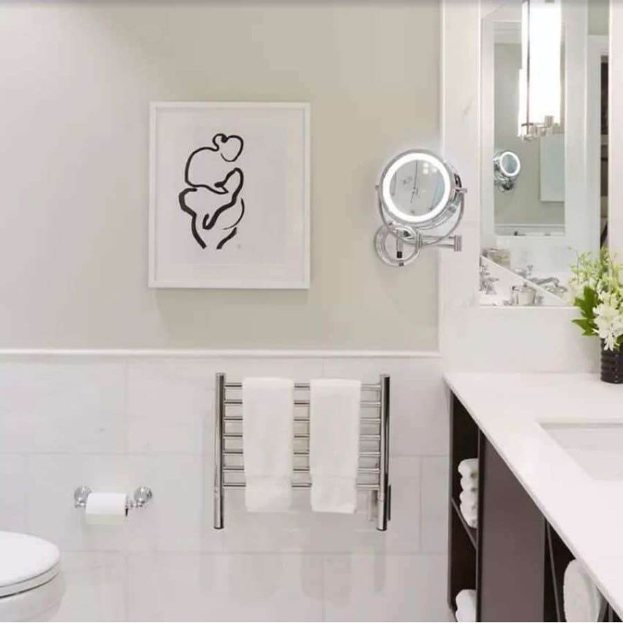 Jeeves Model H Straight 24'' Wide 7 Bar Hardwired Towel Warmer in Oil Rubbed Bronze