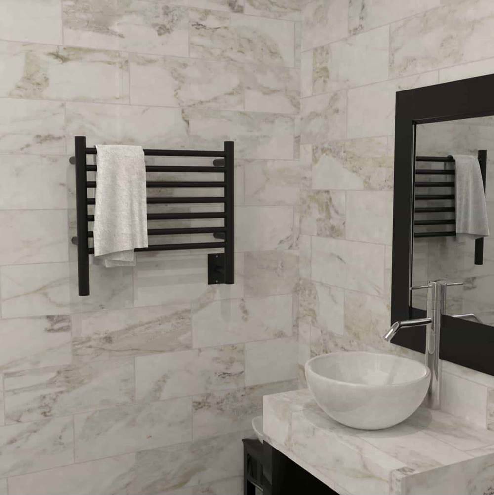 Jeeves Model H Straight 24'' Wide 7 Bar Hardwired Towel Warmer in Oil Rubbed Bronze