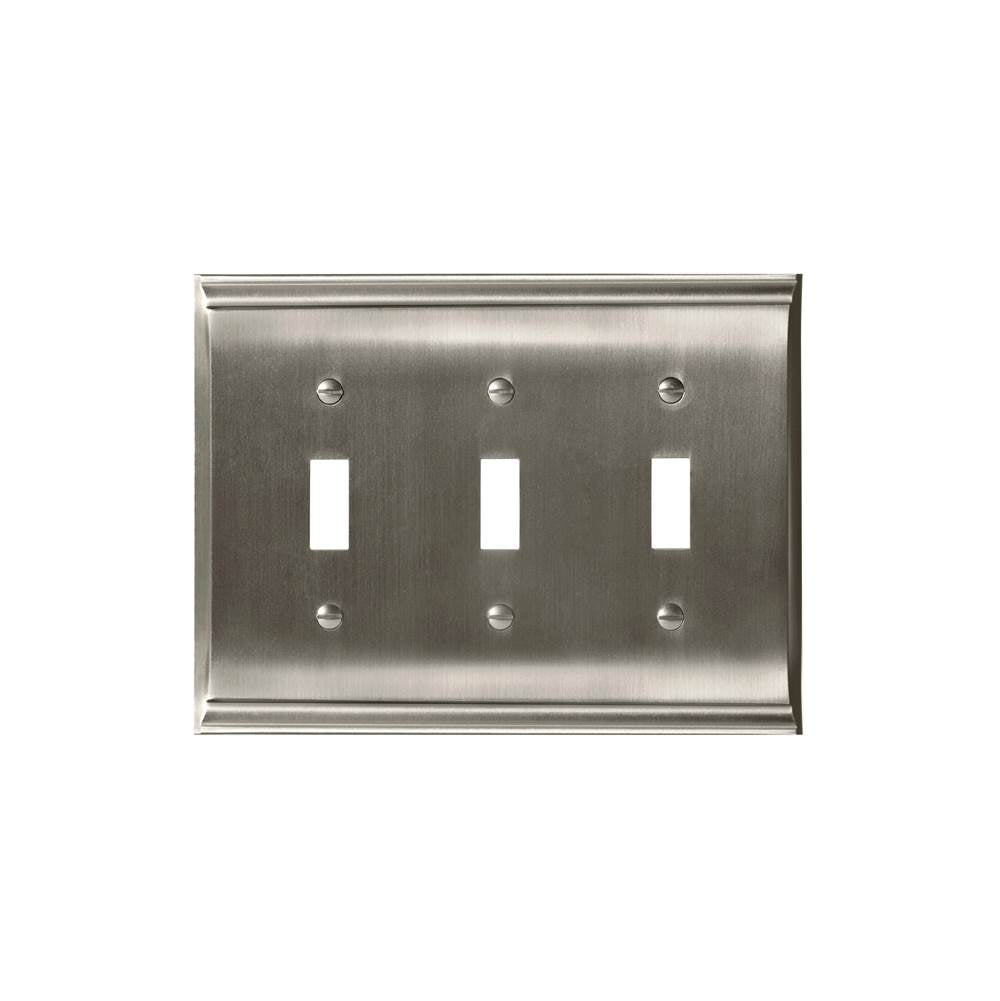 Amerock - WALLPLATE-CANDLER-3 TOGGLE-G10 - Satin Nickel