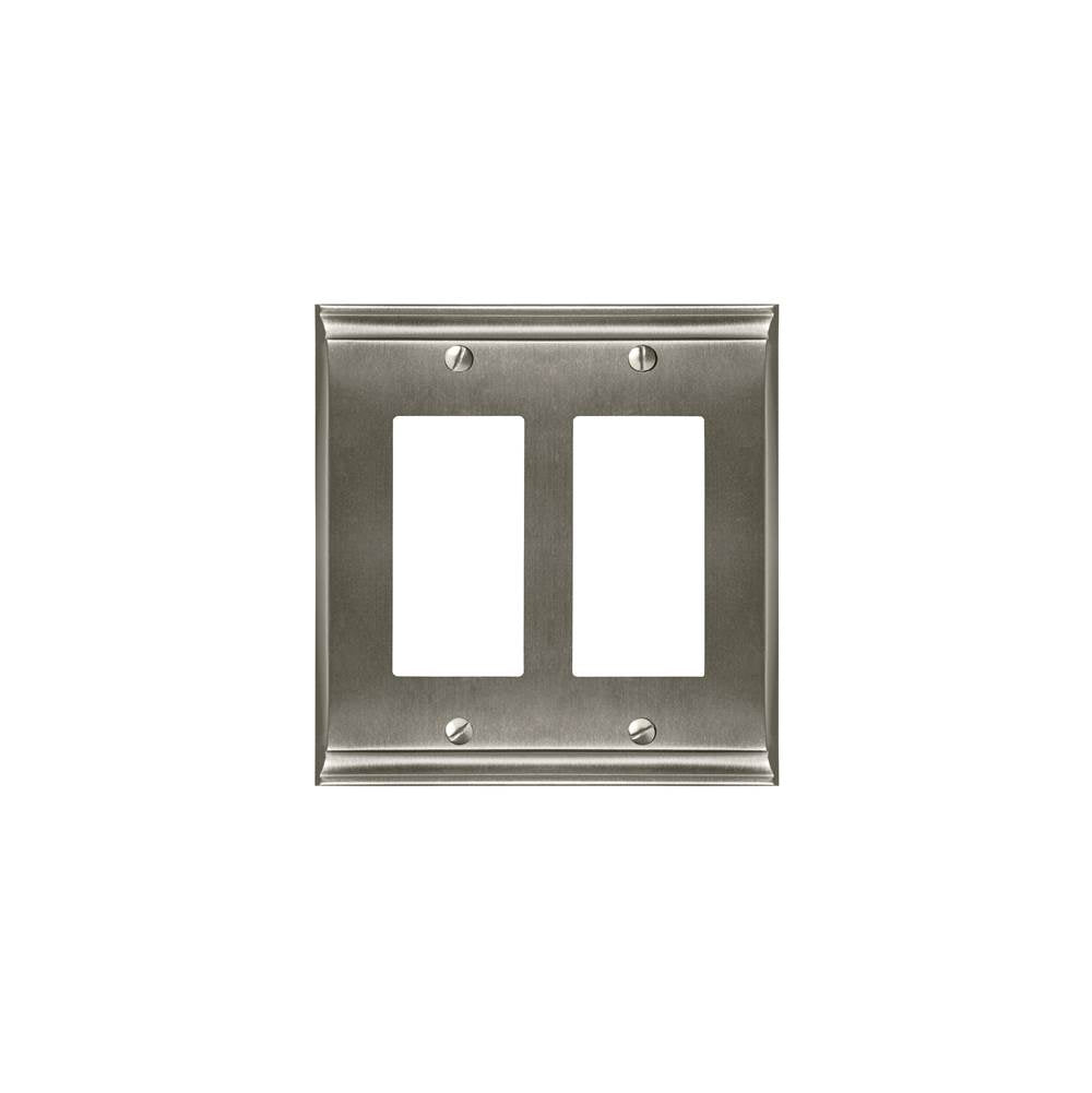Amerock - WALLPLATE-CANDLER-2 ROCKER-G10 - Satin Nickel