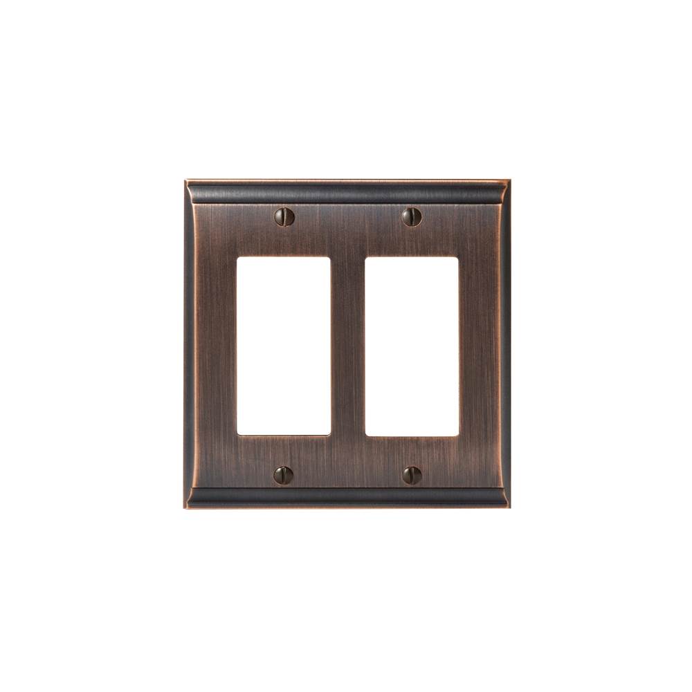 Amerock - WALLPLATE-CANDLER-3 ROCKER-G10 - Satin Nickel