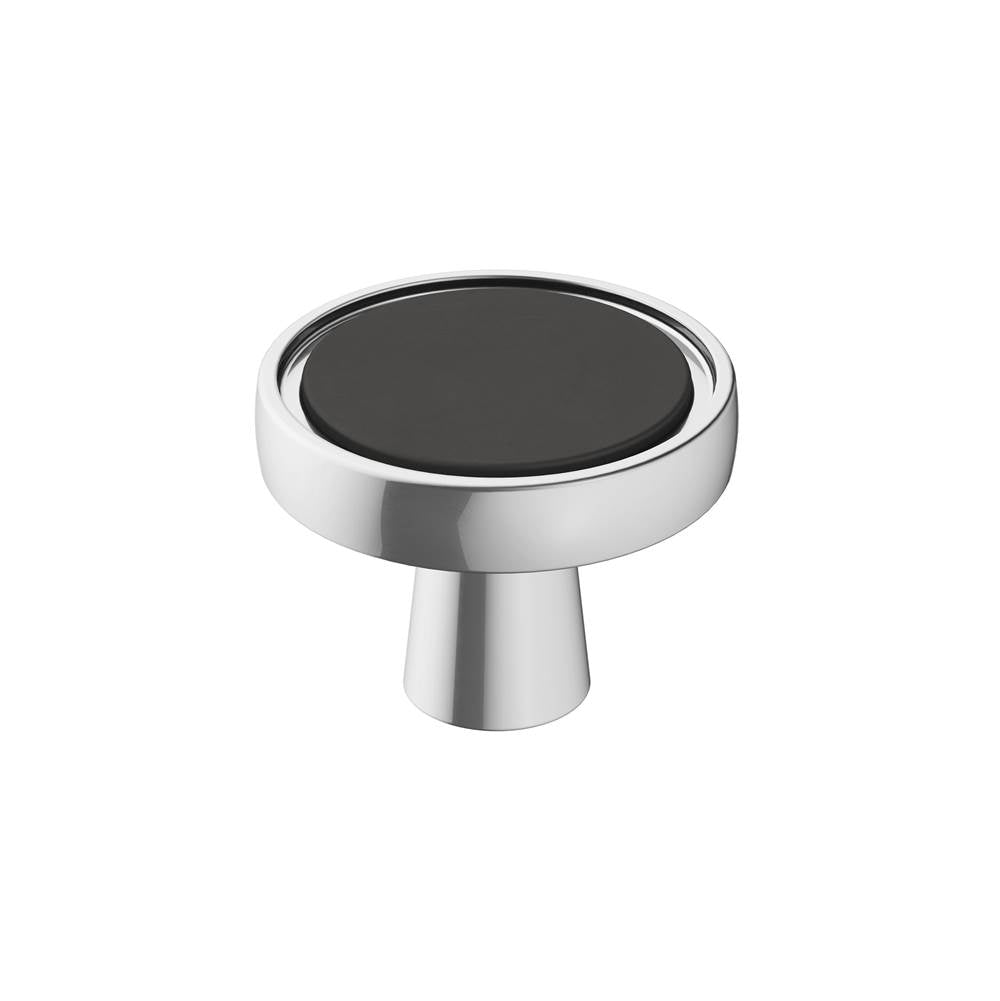 Amerock - Mergence Knob - Matte Black, Polished Chrome