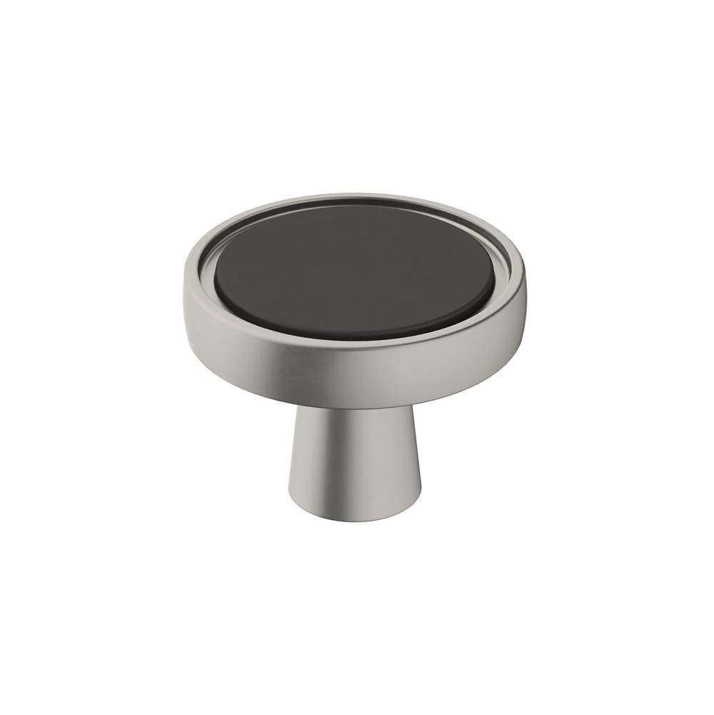 Amerock - Mergence Knob - Matte Black, Satin Nickel