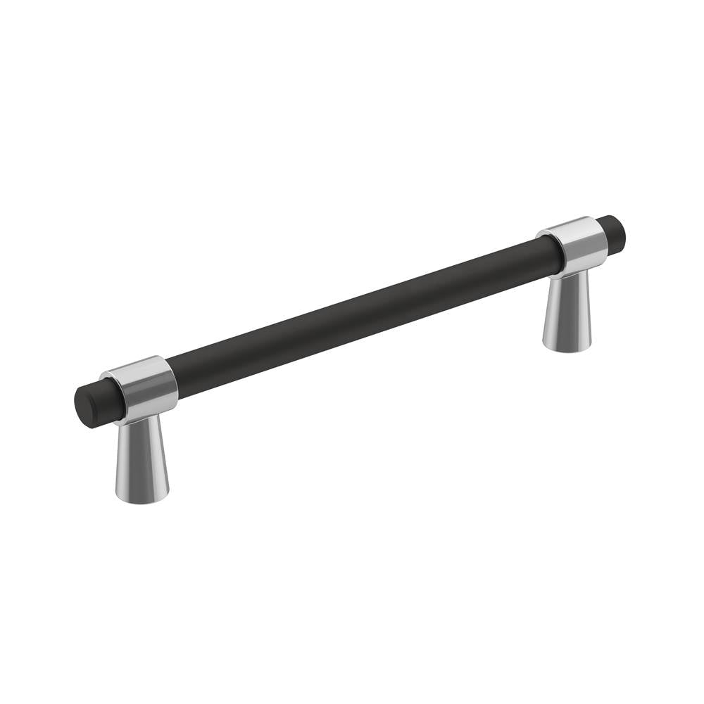Amerock - Mergence Pull - Matte Black, Polished Chrome