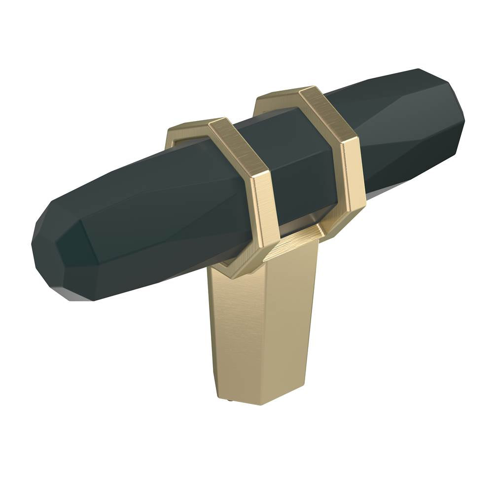Amerock - London 2-1/2 in (64 mm) Length Black Bronze/Golden Champagne Cabinet Knob - Black Bronze/Golden Champagne