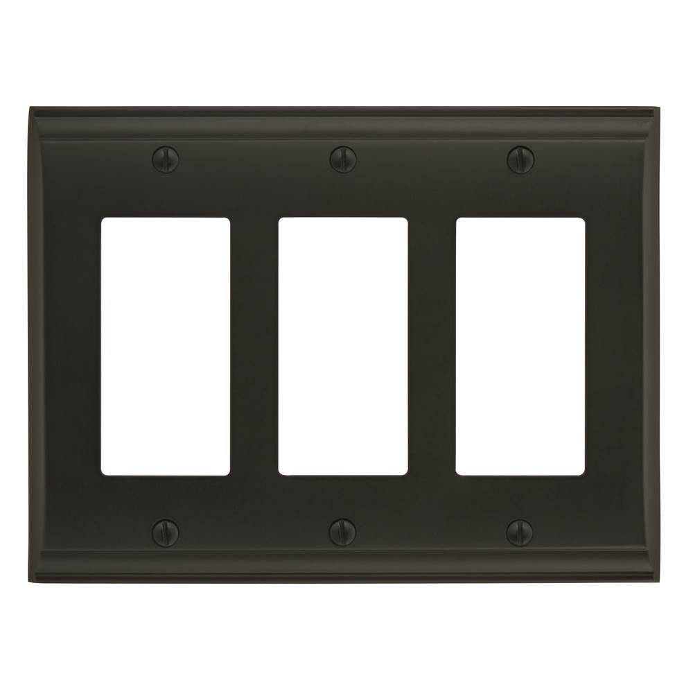 Amerock - Candler 3 Rocker Black Bronze Wall Plate - Black Bronze