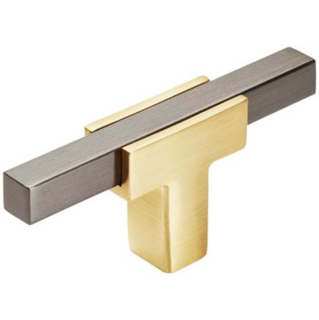 Amerock - Urbanite Knob - Brushed Gold,Black Chrome