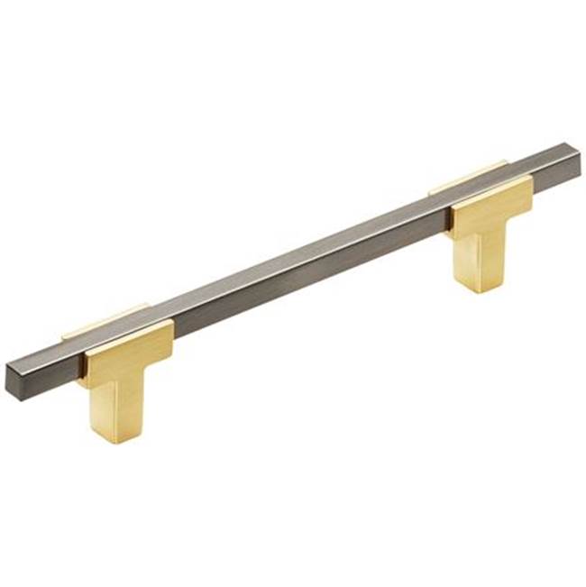Amerock - Urbanite Pull - Brushed Gold,Black Chrome