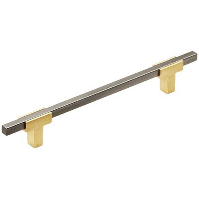 Amerock - Urbanite Pull - Brushed Gold,Black Chrome