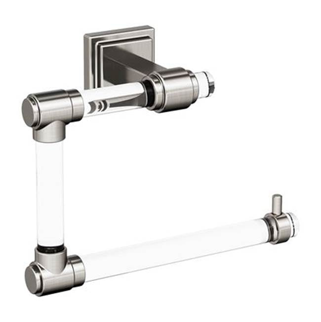 Amerock - Glacio Towel Ring - Clear,Brushed Nickel