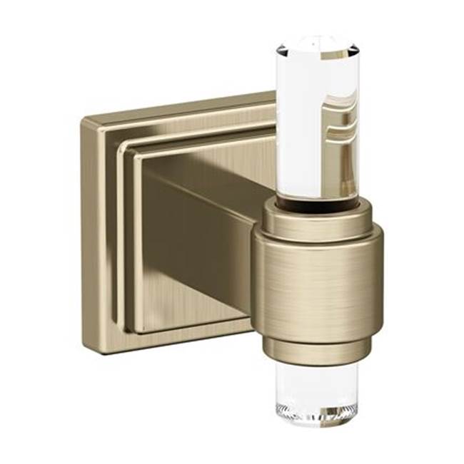 Amerock - Glacio Robe Hook - Clear,Golden Champagne