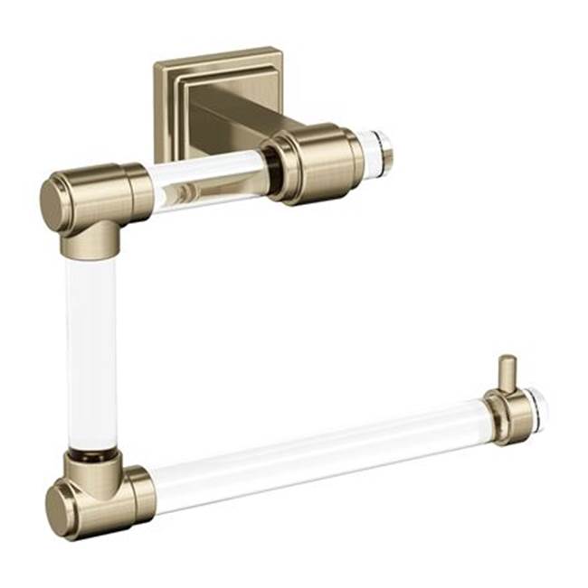 Amerock - Glacio Towel Ring - Clear,Golden Champagne