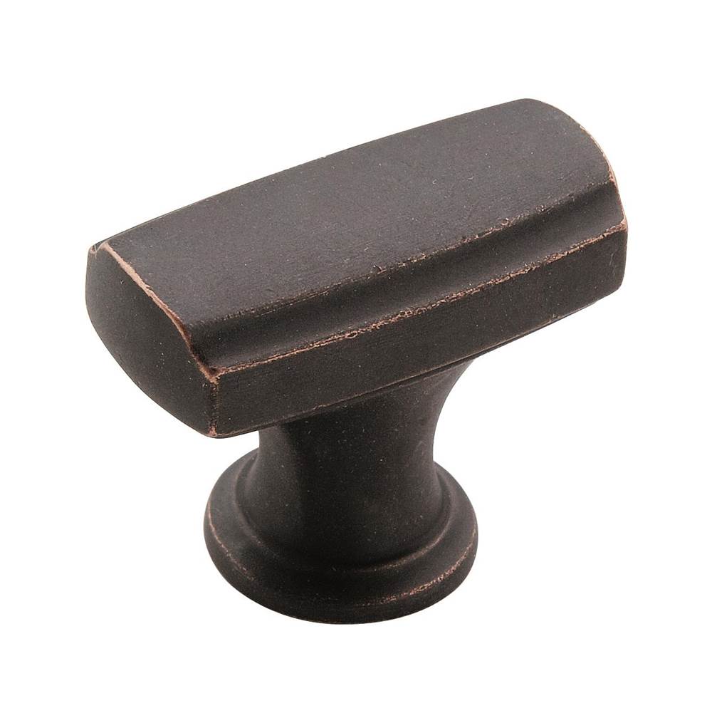 Amerock - Highland Ridge 1-3/8 in (35 mm) Length Dark-Oiled Bronze Cabinet Knob - Dark Oiled Bronze
