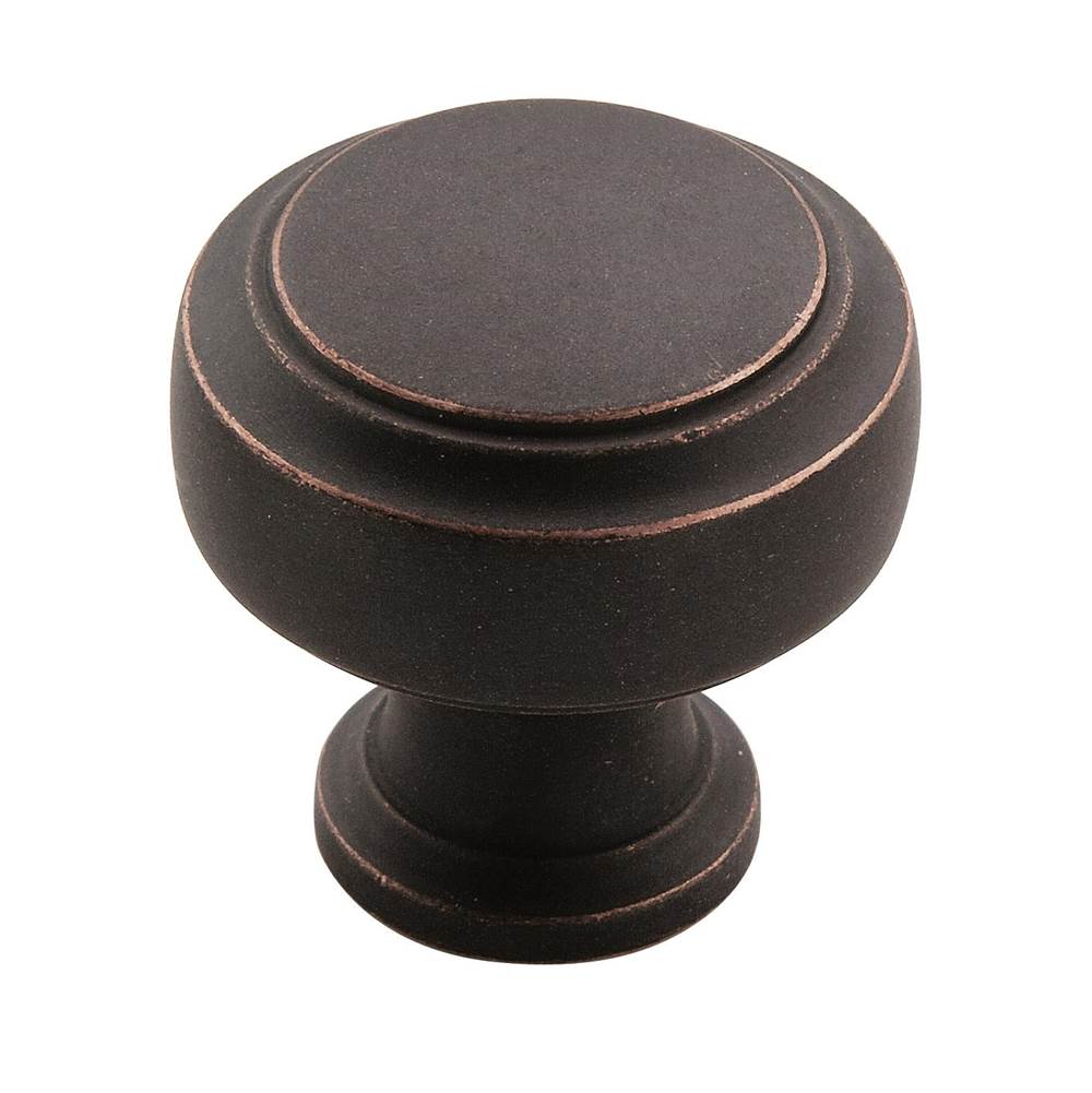 Amerock - Highland Ridge 1-3/16 in (30 mm) Diameter Dark-Oiled Bronze Cabinet Knob - Dark Oiled Bronze