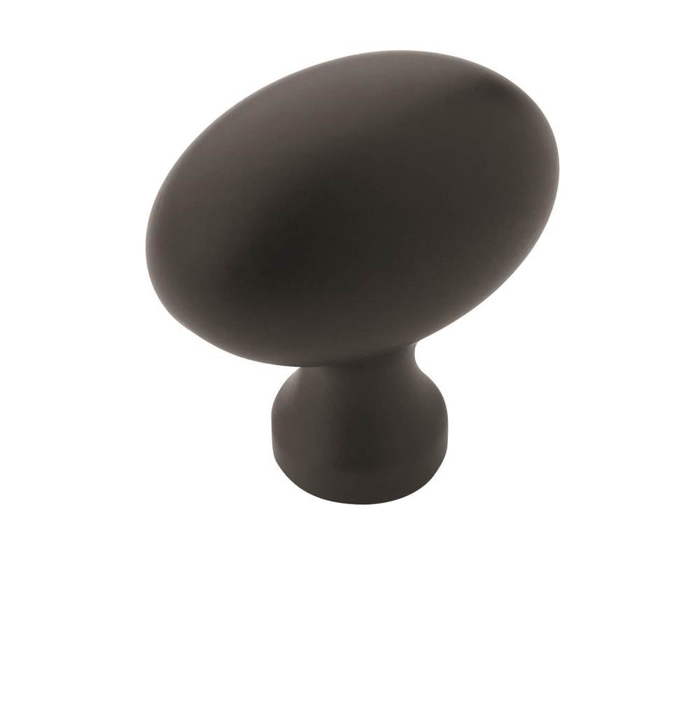Amerock - Allison Value 1-3/8 in (35 mm) Length Flat Black Cabinet Knob - Flat Black