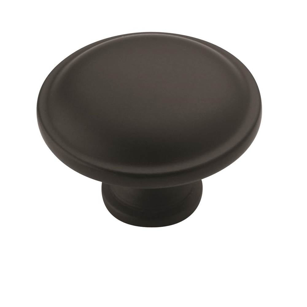 Amerock - Allison Value 1-1/4 in (32 mm) Diameter Flat Black Cabinet Knob - Flat Black