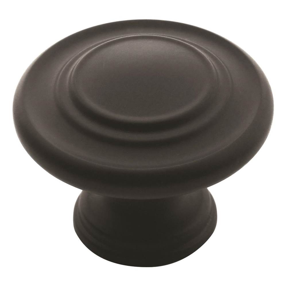 Amerock - Inspirations 1-5/16 in (33 mm) Diameter Flat Black Cabinet Knob - Flat Black