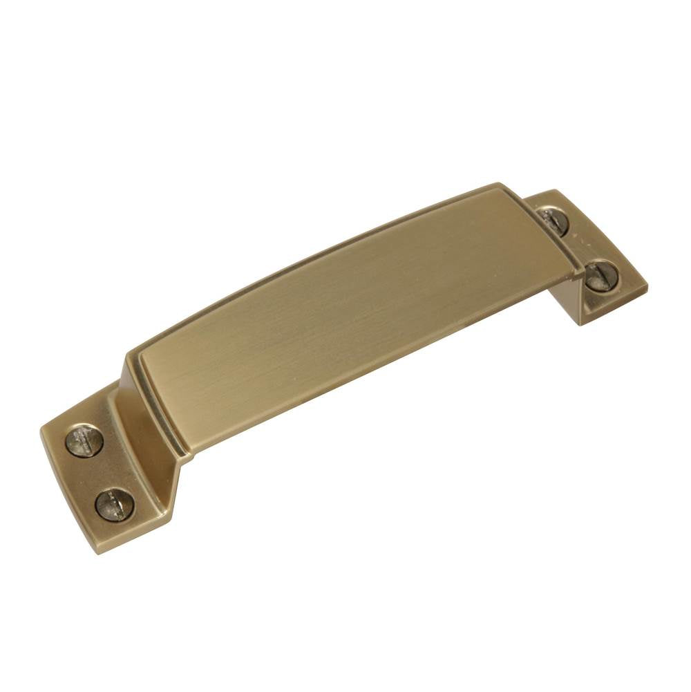 Amerock - Highland Ridge 3-1/2 in (89 mm) Center-to-Center Golden Champagne Cabinet Cup Pull - Golden Champagne