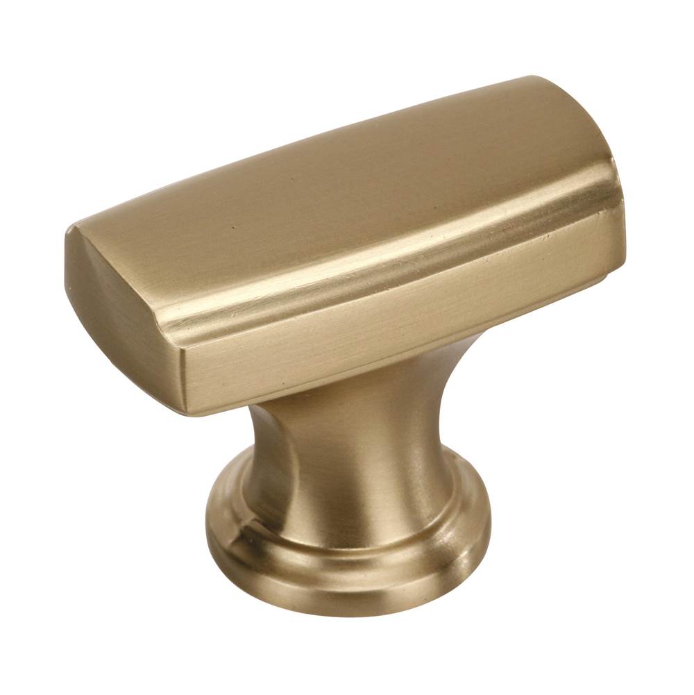 Amerock - Highland Ridge 1-3/8 in (35 mm) Length Golden Champagne Cabinet Knob - Golden Champagne