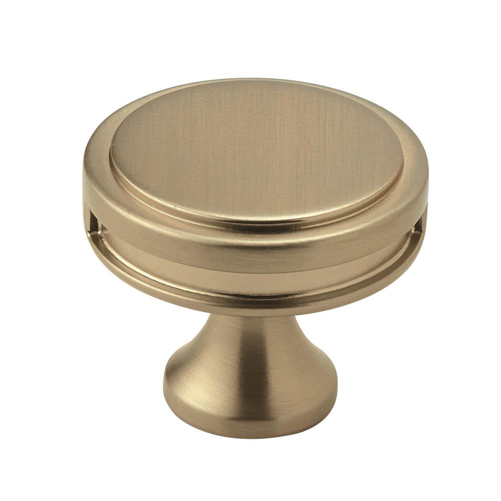 Amerock - Oberon 1-3/8 in (35 mm) Diameter Golden Champagne Cabinet Knob - Golden Champagne