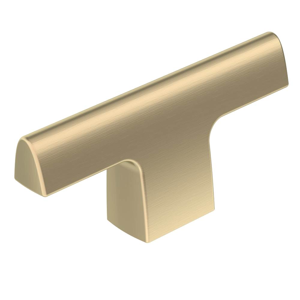 Amerock - Riva 2-1/2 in (64 mm) Length Golden Champagne Cabinet Knob - Golden Champagne