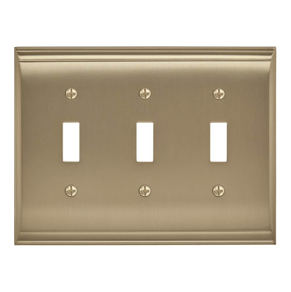 Amerock - Candler 3 Toggle Golden Champagne Wall Plate - Golden Champagne