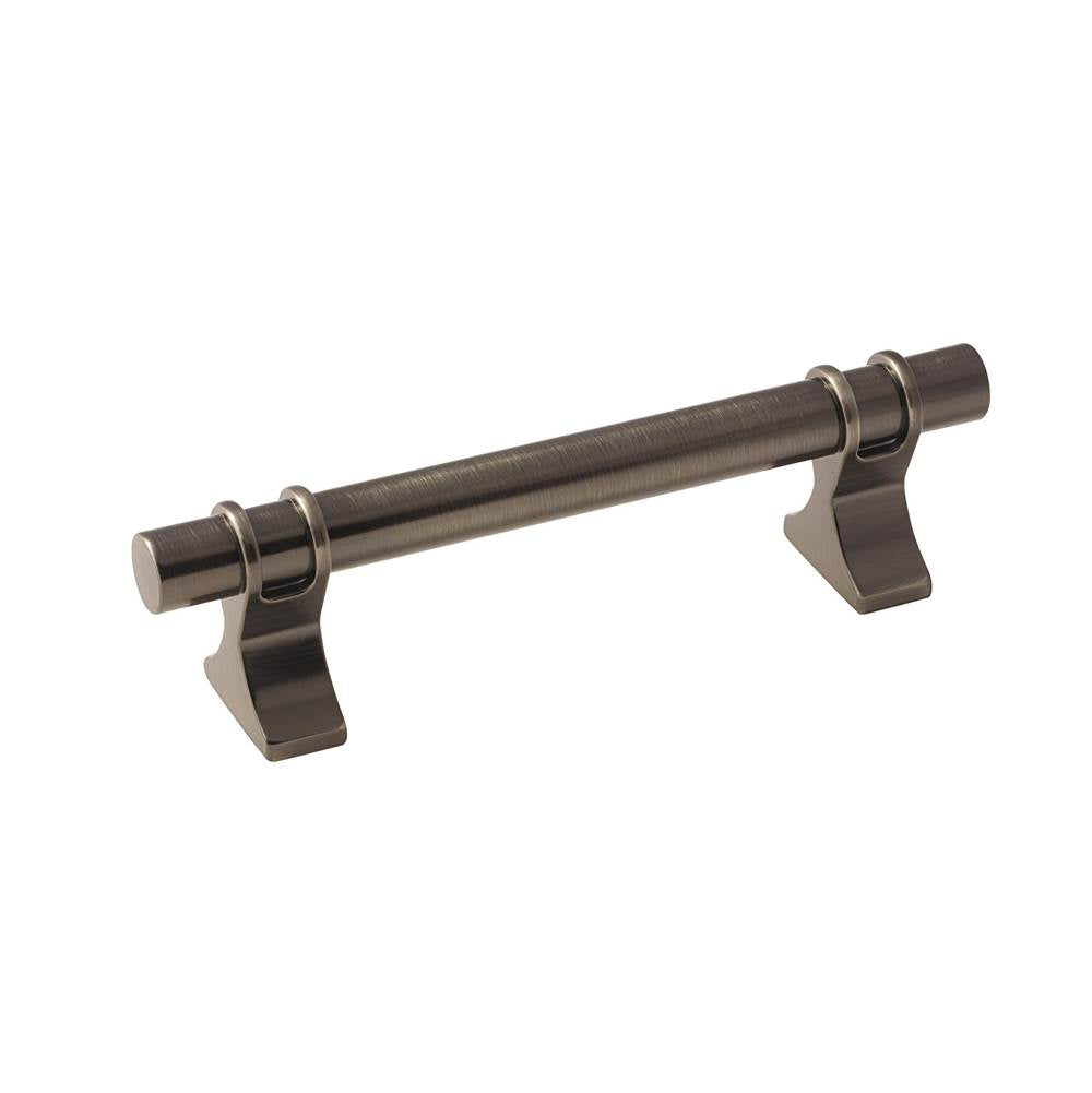 Amerock - Davenport 3-3/4 in (96 mm) Center-to-Center Gunmetal Cabinet Pull - Gunmetal