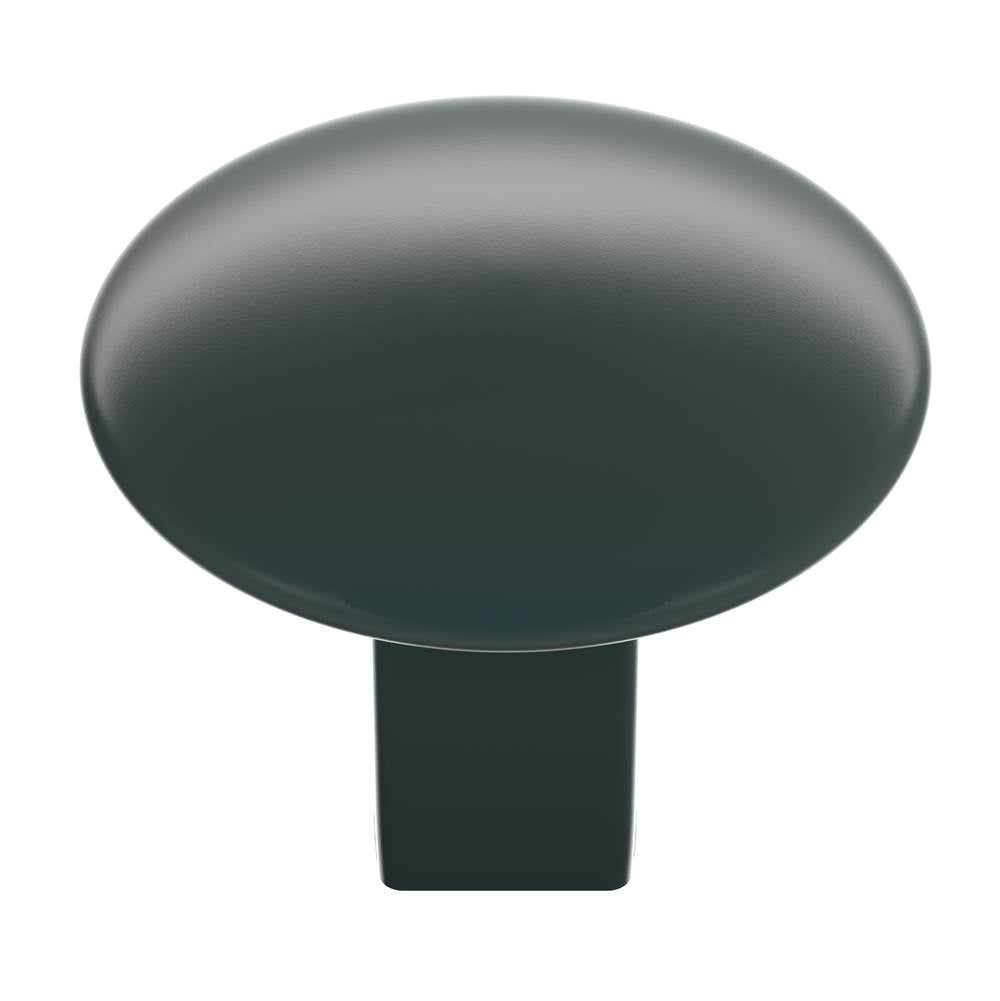 Amerock - Riva 1-1/4 in (32 mm) Diameter Matte Black Cabinet Knob - Matte Black