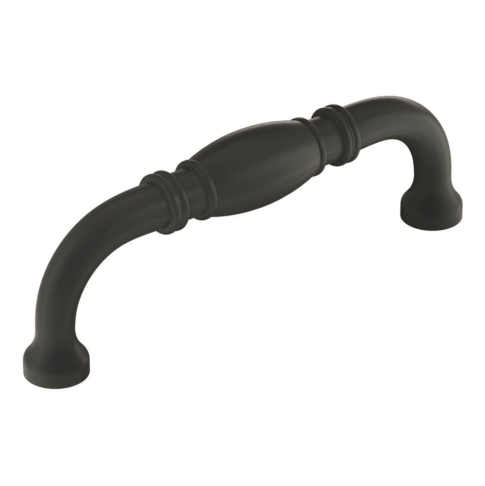 Amerock - Granby 3-3/4 in (96 mm) Center-to-Center Matte Black Cabinet Pull - Matte Black