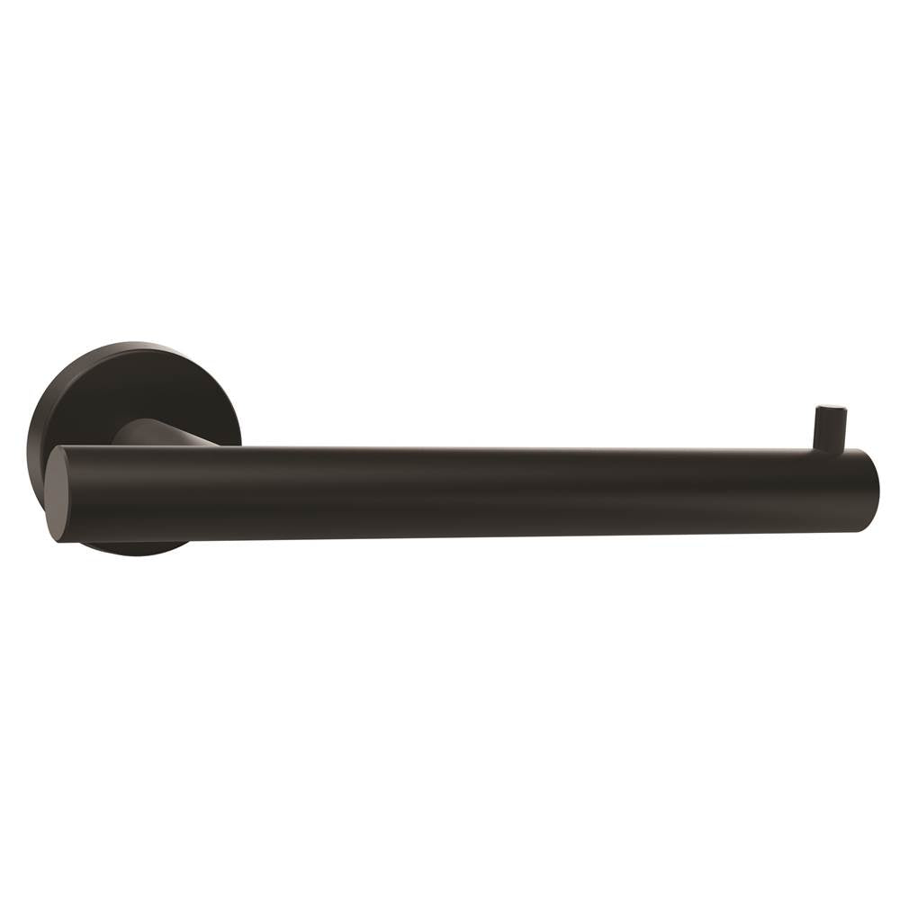 Amerock - Arrondi Single Post Tissue Roll Holder in Matte Black - Matte Black