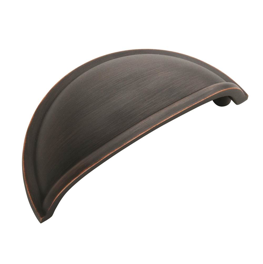 Amerock - Cup Pulls 3 in (76 mm) Center-to-Center Oil-Rubbed Bronze Cabinet Cup Pull - Oil Rubbed Bronze