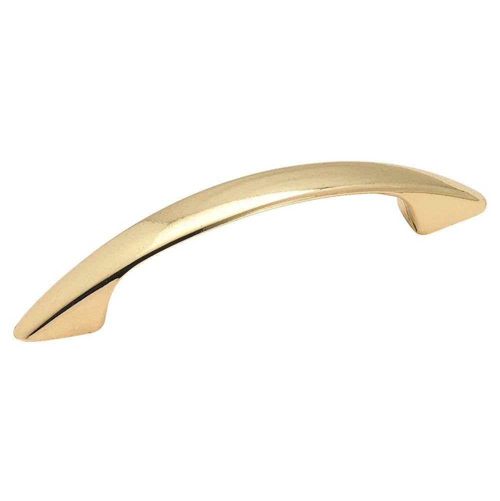 Amerock - Allison Value 3 in (76 mm) Center-to-Center Polished Brass Cabinet Pull - Polished Brass