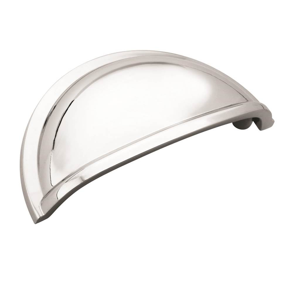 Amerock - Cup Pulls 3 in (76 mm) Center-to-Center Polished Chrome Cabinet Cup Pull - Polished Chrome
