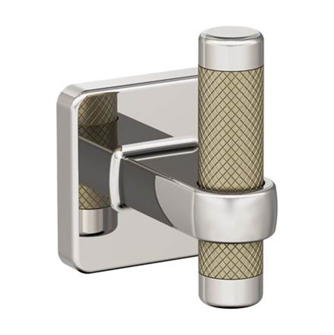 Amerock - Esquire Robe Hook - Polished Nickel,Golden Champagne