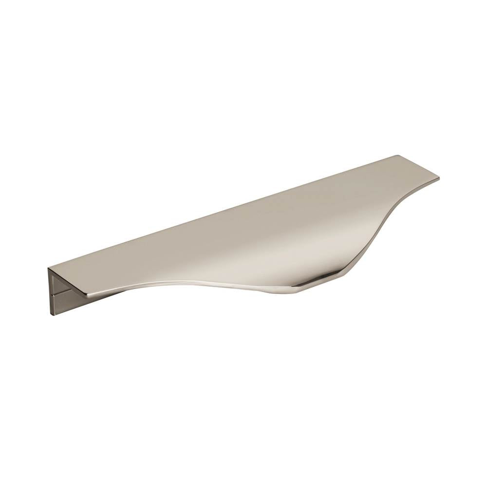 Amerock - Aloft 4-9/16 in (116 mm) Center-to-Center Polished Nickel Cabinet Edge Pull - Polished Nickel