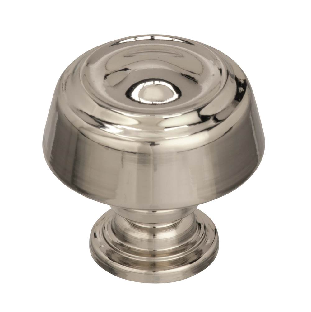Amerock - Kane 1-3/16 in (30 mm) Diameter Polished Nickel Cabinet Knob - Polished Nickel