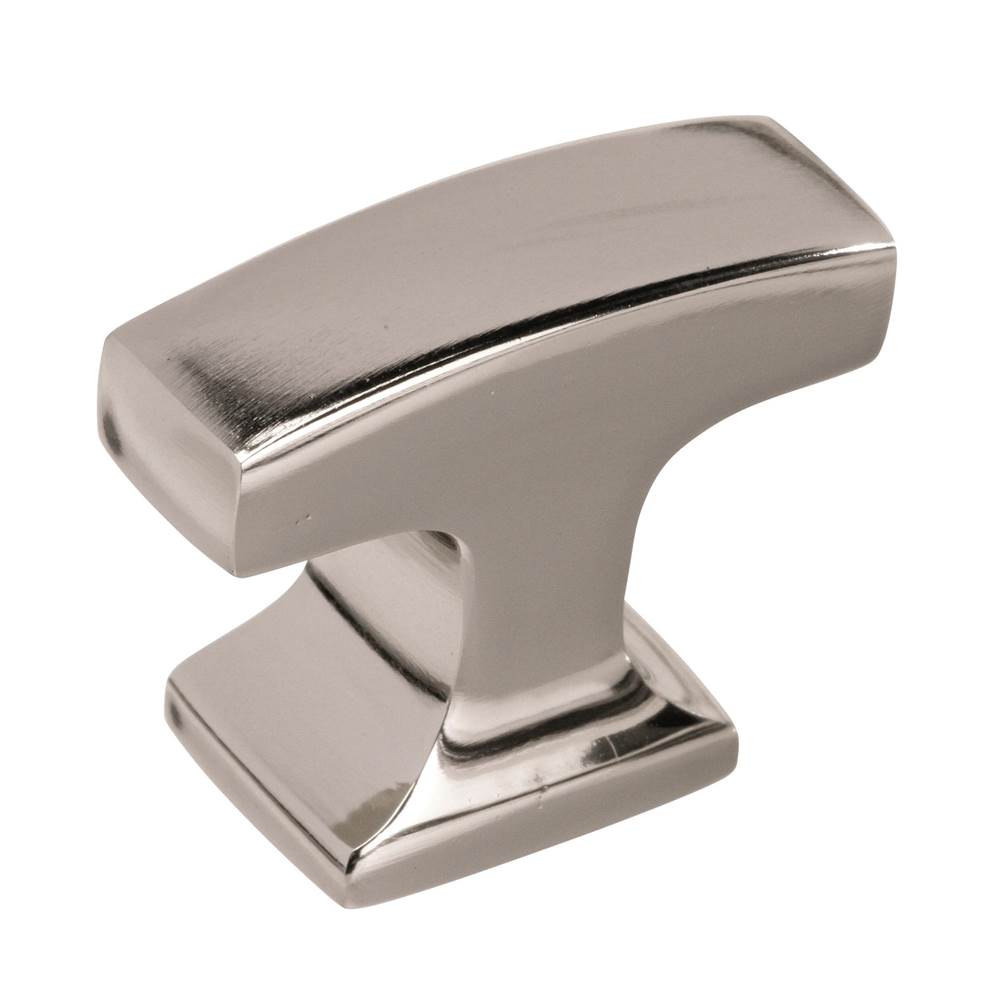 Amerock - Westerly 1-5/16 in (33 mm) Length Polished Nickel Cabinet Knob - Polished Nickel