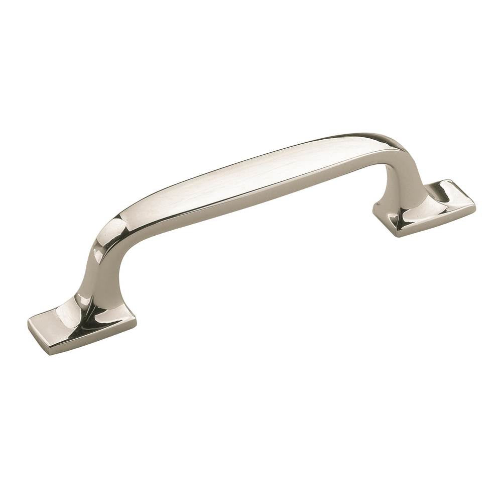 Amerock - Highland Ridge 3 in (76 mm) Center-to-Center Polished Nickel Cabinet Pull - Polished Nickel